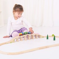 BigJigs houten treinbaan spoorwegviaduct - houten trein accessoire-3