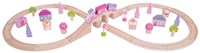 BigJigs houten treinset feeën roze - 40-delig speelgoed-3