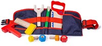 BigJigs Ceinture de Charpentier Bois Rouge - Jeu d'Outils Jouet-2