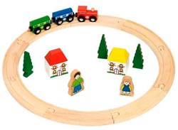 BigJigs houten treinbaan startersset - eerste treinset voor kinderen