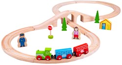 BigJigs train en bois 8-forme - 40 pièces jouet train