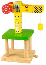 BigJigs grue en bois - grue jouet jaune pour enfants