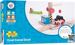 BigJigs houten treinset - kolen laadstation haven accessoire