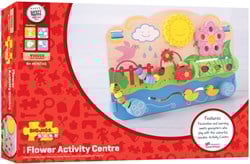 Bigjigs Plateau d'activités en bois - Fleur