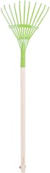 Bigjigs Râteau Métal Long Manche - Râteau de Jardin Enfant 86 cm