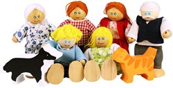 BigJigs poppenhuis familie houten poppen kleurrijk speelgoed