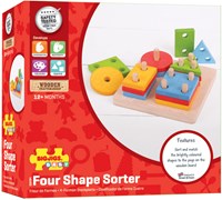 Bigjigs First Four Shape Sorter (trieur de quatre formes)