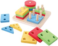Bigjigs First Four Shape Sorter (trieur de quatre formes)-2