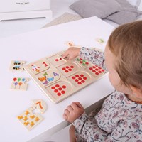 BigJigs puzzle d'apprentissage en bois chiffres - jouet éducatif pour enfants-3