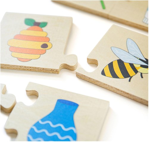 BigJigs educatieve houten puzzel dingen die samen gaan speelgoed-2