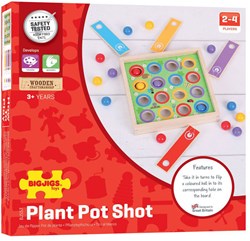 BigJigs houten behendigheidsspel Plant Pot Shot - familiespel