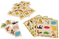 BigJigs houten spel lotto - dieren memory spel voor kinderen