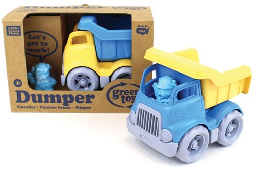 Green Toys benne basculante jouet durable bleu jaune-2