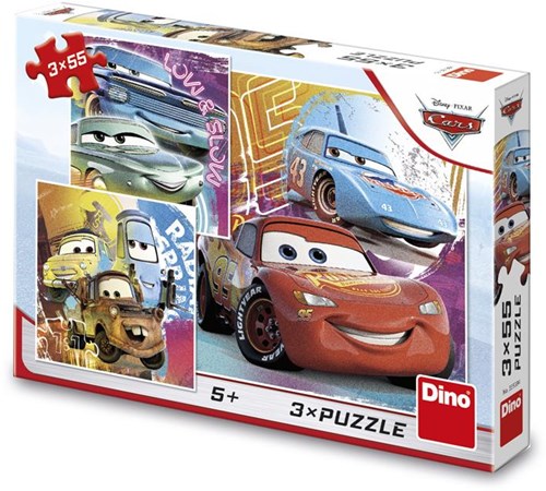 Dino 3 Puzzles - Cars : Freunde - 55 Teile