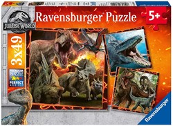 Ravensburger puzzle Jurrassic World - Fallen Kingdom 3x49p