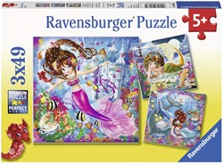 Ravensburger puzzle Charmantes sirènes 3x49p
