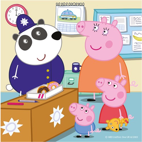 Dino Peppa Pig puzzelset - 3 legpuzzels van 55 stukjes karton-2