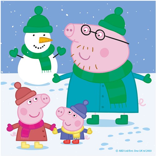 Dino Peppa Pig puzzelset - 3 legpuzzels van 55 stukjes karton