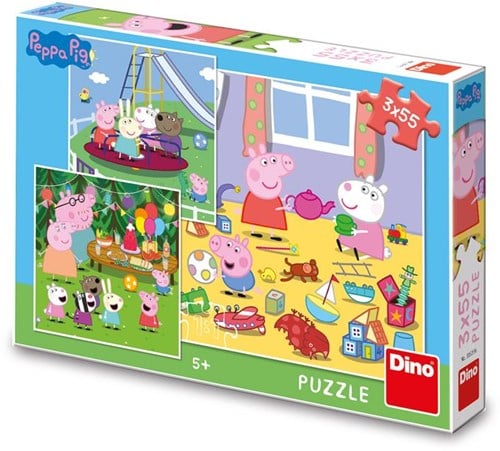 Dino 3 Puzzles - Peppa Pig on Holidays -  Teile
