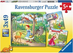 Ravensburger puzzle Raiponce, petit chaperon rouge… 3x49p