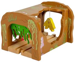 BigJigs houten speelgoed Monster-tunnel treinbaan accessoire
