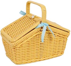 BigJigs picknick speelgoedset in mand met 18-delige accessoires