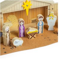 BigJigs crèche en bois - jouet éducatif Noël 13 pièces-3