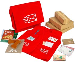 BigJigs postbode verkleedset - speelgoed kostuum met accessoires