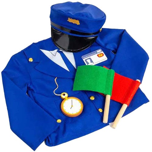 BigJigs déguisement de conducteur de train - costume jouet avec accessoires-2