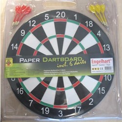 Hot Sports + Toys Dartbord 42,5 cm dun, in blister