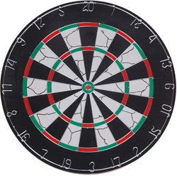 Dartbord Deluxe met koperen pijlen - 45 cm - dubbelzijdig dartspel