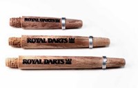 Royal Darts tiges de fléchettes bois noyer medium Green Line durable