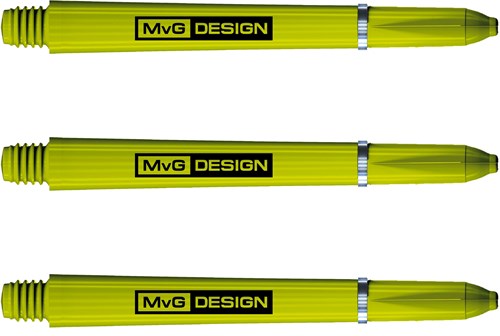 Winmau tiges de fléchettes MvG moyennes vertes nylon avec anneau