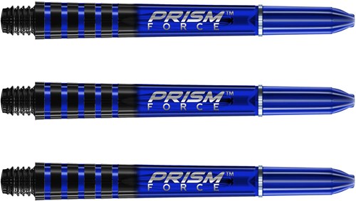 Winmau dart shafts Prism Force blauw medium kunststof set 3 stuks