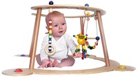 Hess jouet en bois studio d'activité bébé - entraîneur de motricité multicolore-2