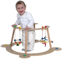 Hess jouet en bois studio d'activité bébé - entraîneur de motricité multicolore