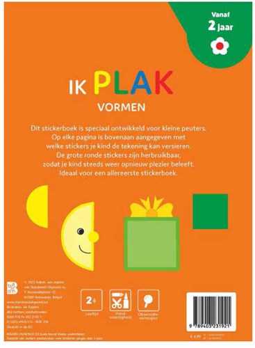 Ballon livre d'autocollants apprendre les formes - livre créatif pour tout-petits-2