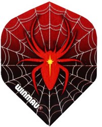 Winmau dart flights standaard zwart rood 3 stuks - dartaccessoires