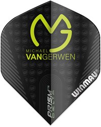 Winmau dart flights Prism Delta MvGerwen zwart 100 micron set 3 stuks