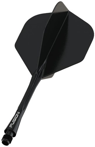 Winmau set shaft et flight de fléchettes noir medium - accessoire de fléchettes