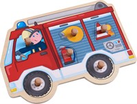 Haba puzzle en bois camion de pompiers jouet 6 pièces