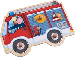 Haba puzzle en bois camion de pompiers jouet 6 pièces