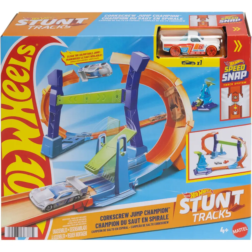 Hot Wheels racebaan stuntset - Corkscrew Jump - speelgoedauto