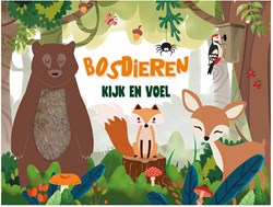 Lantaarn voelboek bosdieren - interactief babyboek met texturen
