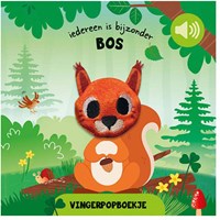 Lantaarn kartonboek vingerpop Eekhoorn – interactief babyboek bos