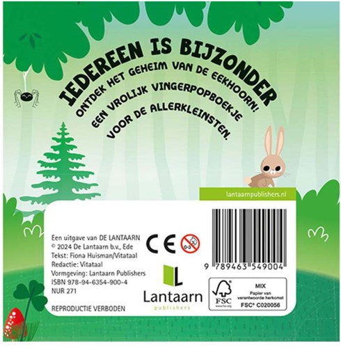 Lantaarn kartonboek vingerpop Eekhoorn – interactief babyboek bos-2
