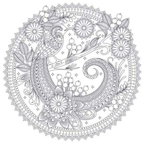 Lantaarn livre de coloriage forêt art mandala pour adultes coloriage détente-3