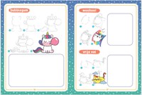 Rebo livre de dessin licornes kawaii à dessiner pour enfants dès 6 ans-3
