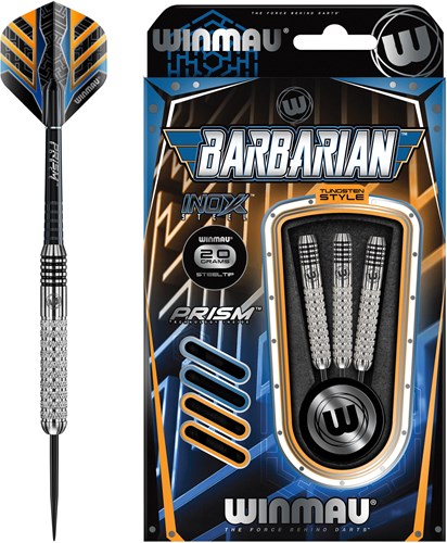 Winmau dartpijlen Barbarian 24 gram Inox zilver professioneel