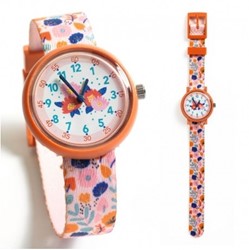 Djeco kinderhorloge Flowers - educatief kwartshorloge met bloemen